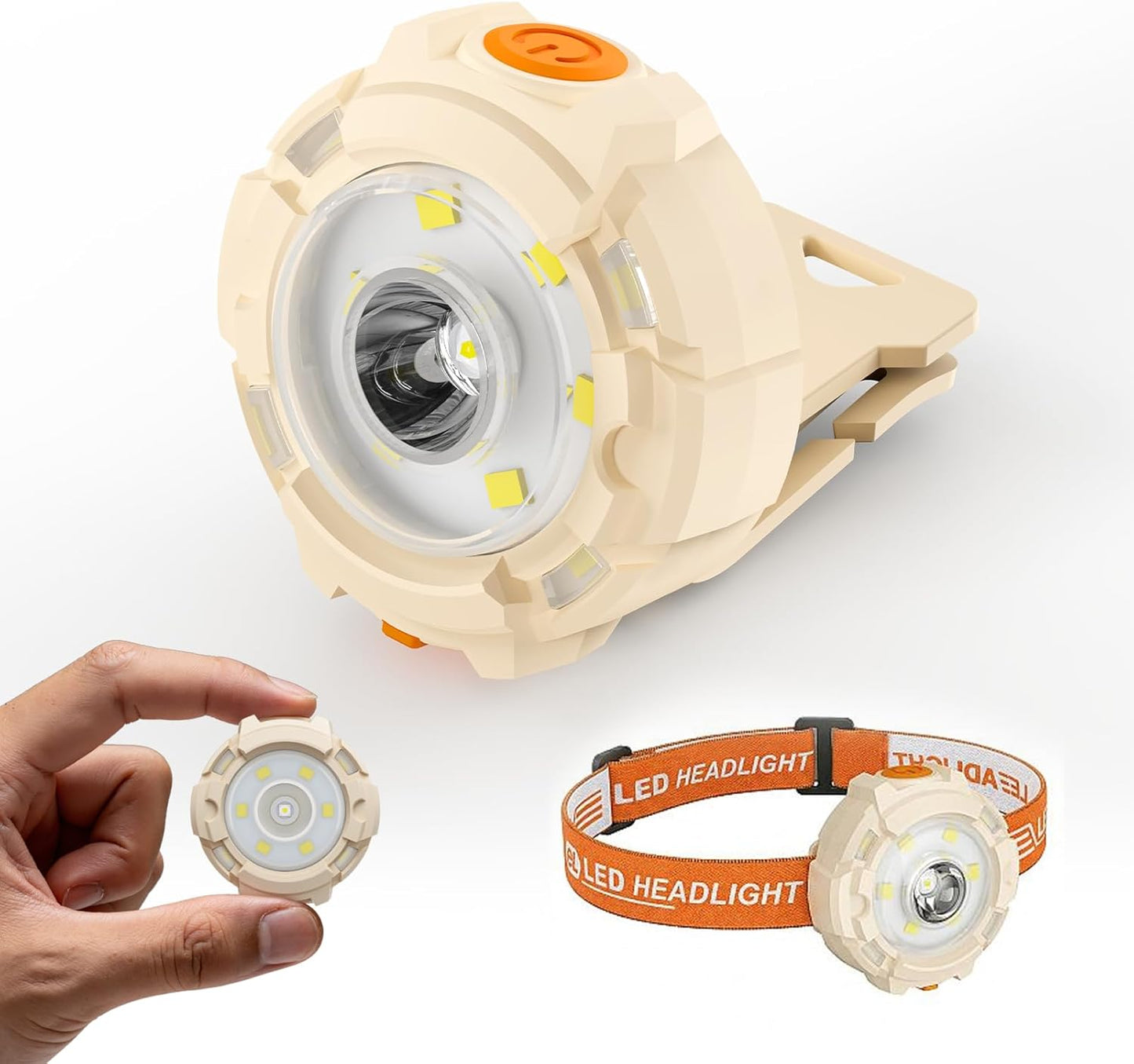 Luz nocturna LED recargable con clip tipo C para mujer y hombre
