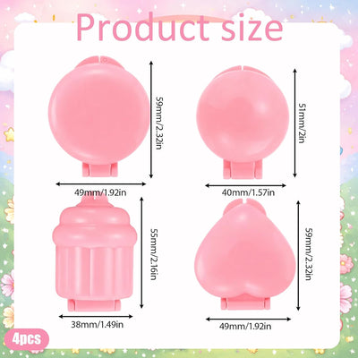 Molde tartas 4 pzas forma corazón redondo para mini pasteles