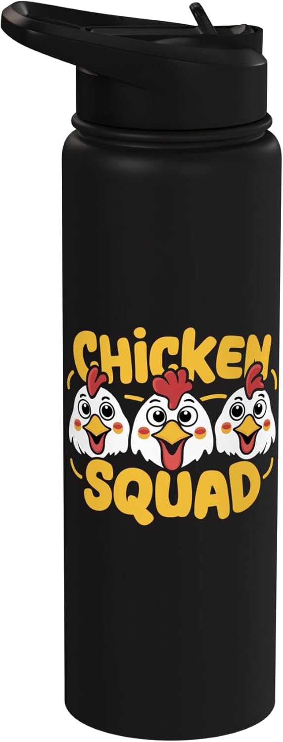 Bottella de agua acero inoxidable aislada para amantes de gallinas
