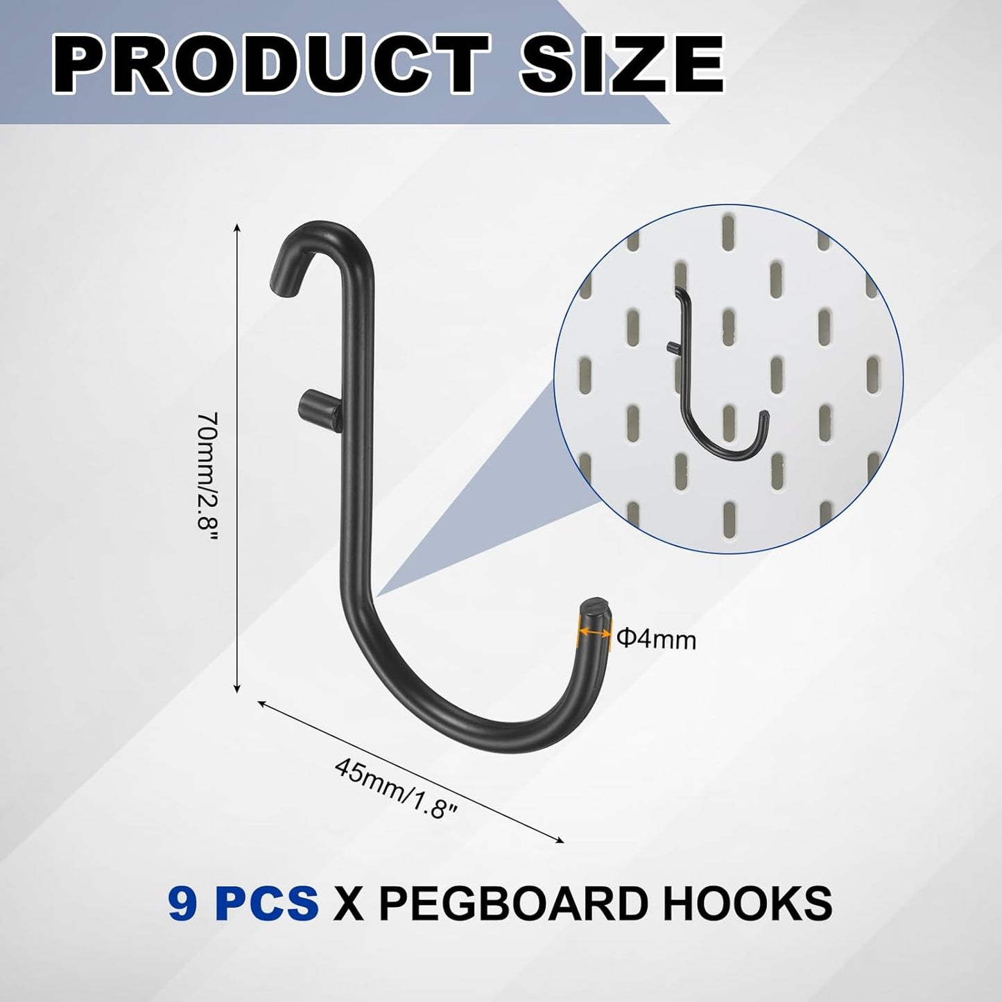 12 Ganchos Metal 1.8x2.8pulg Almacenamiento Forma L