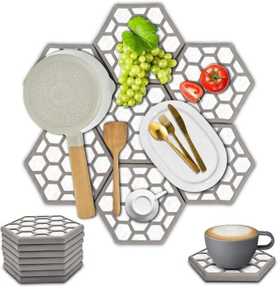 Tapete secado piedra multiusos encimera cocina 7 pzas