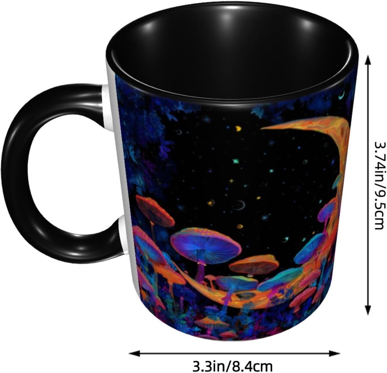 Taza de café con forma de hongos de 11 oz para oficina y hogar