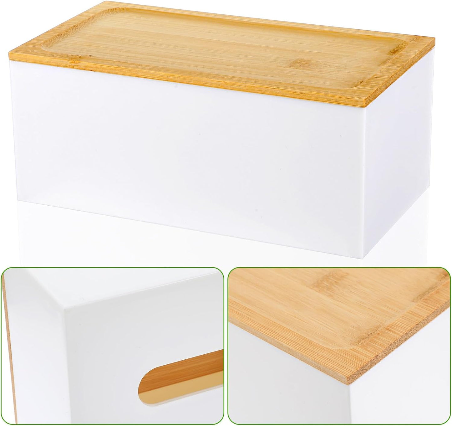 Dispensador de toallas de bambú para pared con tapa plegable