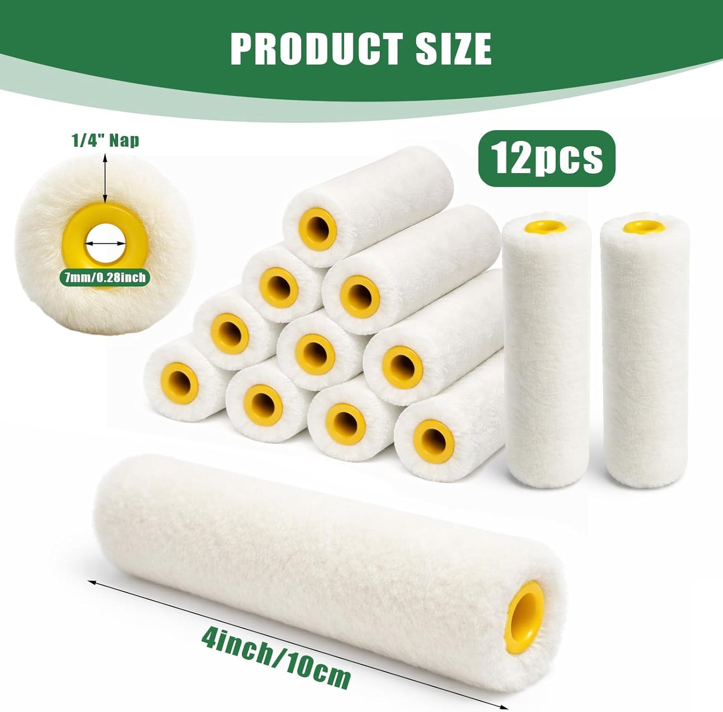 Cubiertas rodillo mohair 4pulg sin pelusa paredes puertas