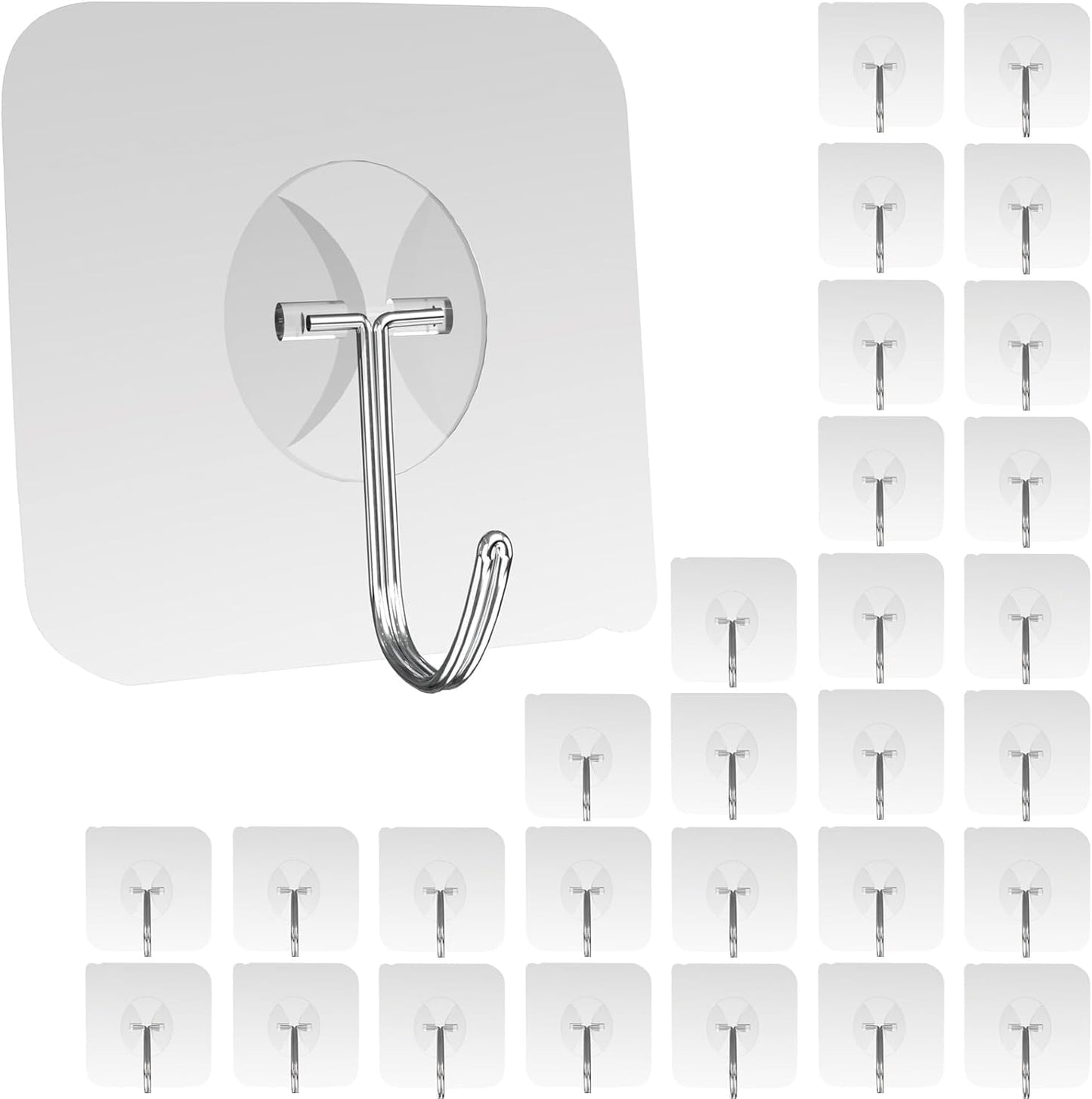 Ganchos adhesivos reutilizables 30uds 22lb para cocina baño