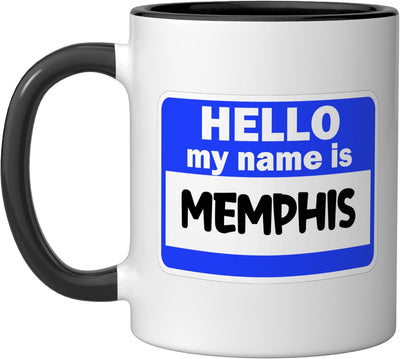 Taza cerámica para presentación Funny Hi Hello Mi nombre es Memphis