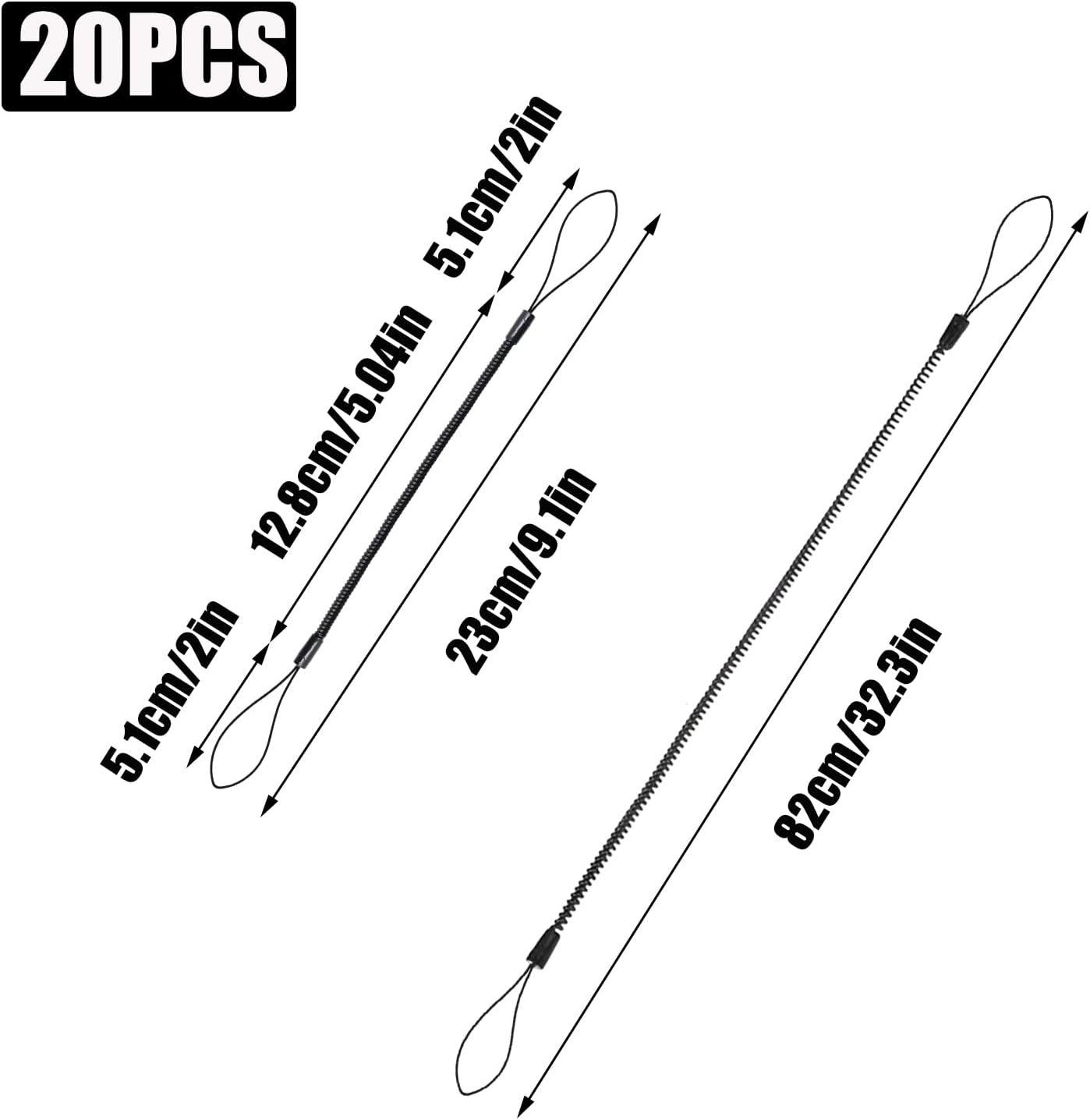 20 Correas Bolígrafo Elásticas Antipérdida Retráctiles