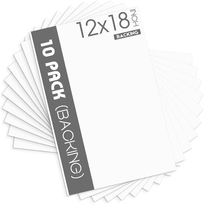 10 Tableros Cartón 12x18pulg para Marcos Fotos