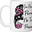 Taza Cerámica Blanco Frase Latina Messy Bun
