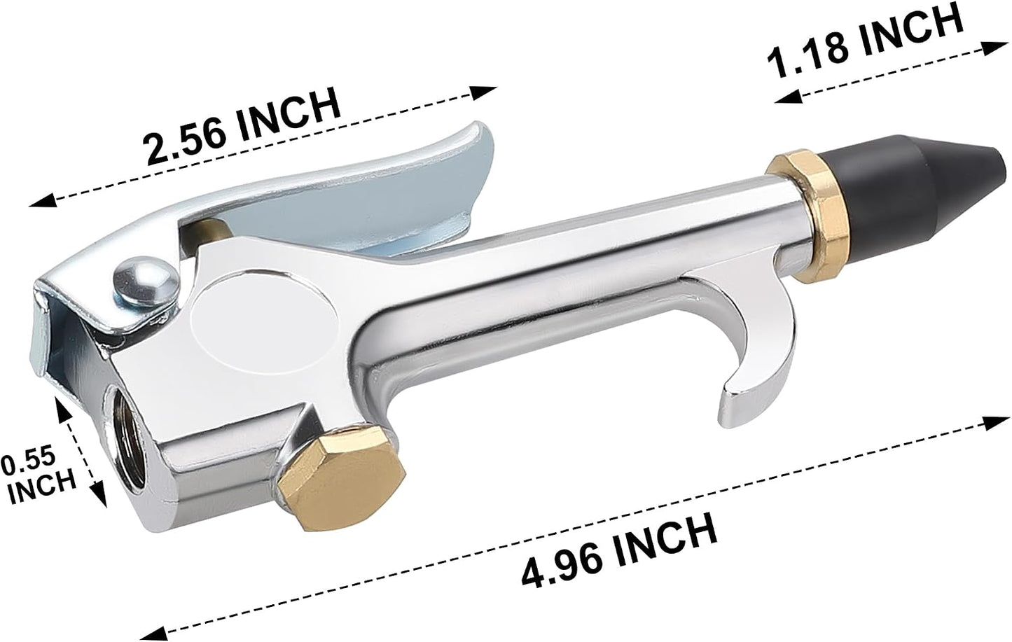 Kit 4 Pzas Soplador Aire Punta Goma Accesorios Compresor