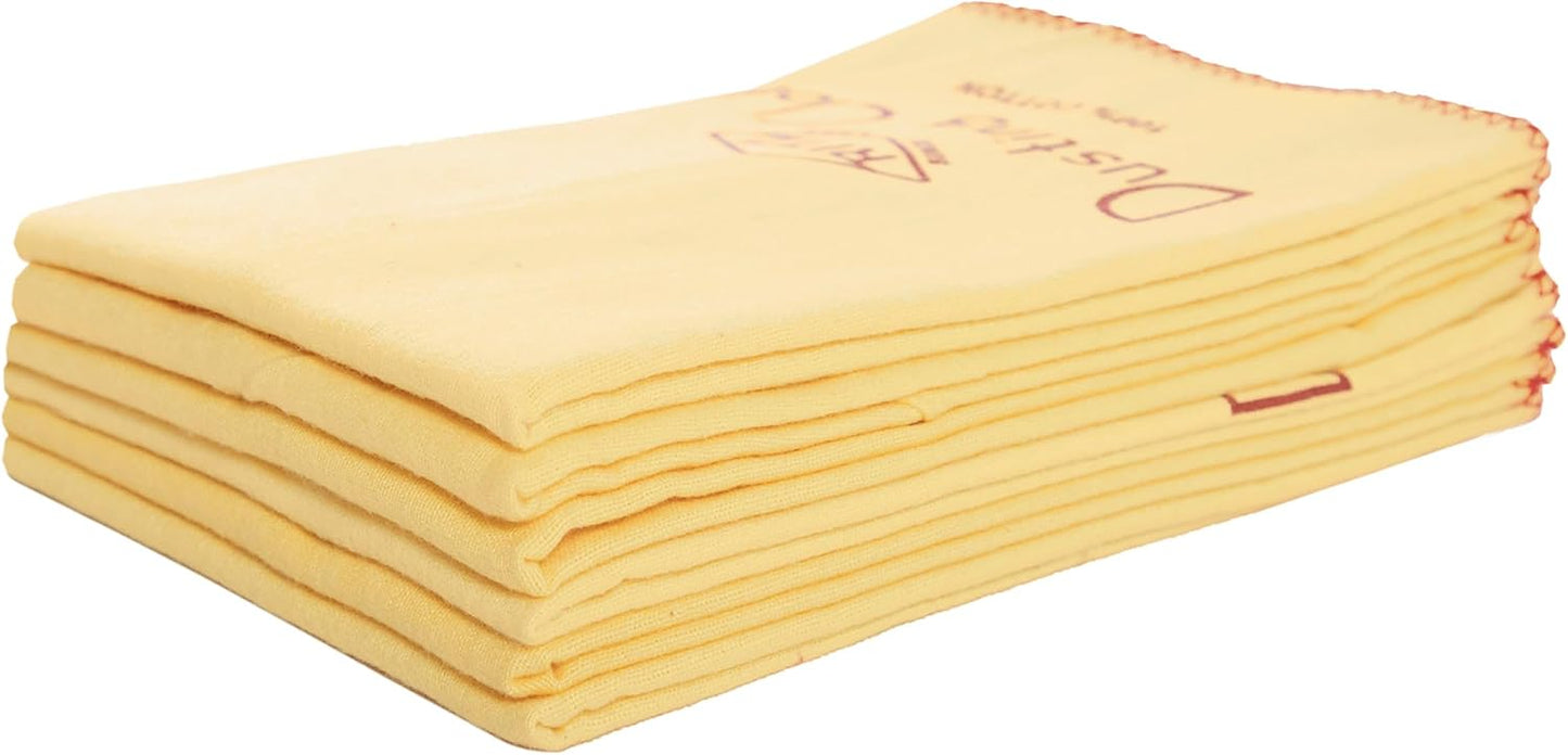 Paño franela polvo pack 6 color amarillo