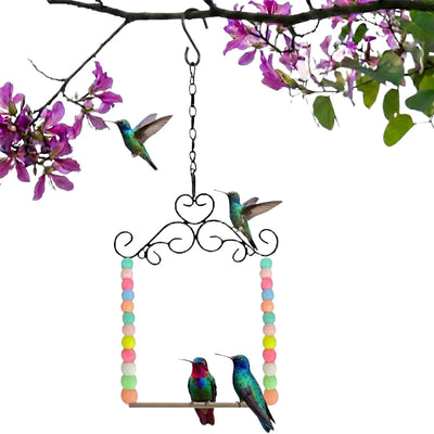 Columpio colibrí percha metálica resistente jardín