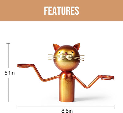 Soporte vino con forma de gato regalo Halloween Navidad