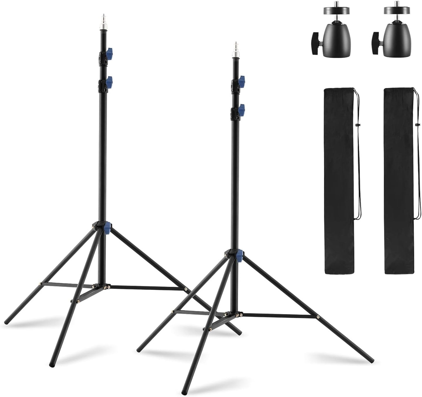 Soporte luz estudio 80.7pulg 2 pzas cardán 360°