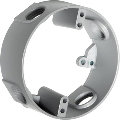 Extensor redondo caja eléctrica 18.3pulg³ 4agujeros gris