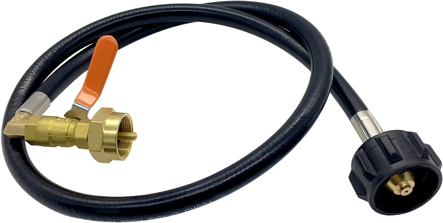 Manguera propano 36pulg válvula encendido/apagado cilindro 1lb