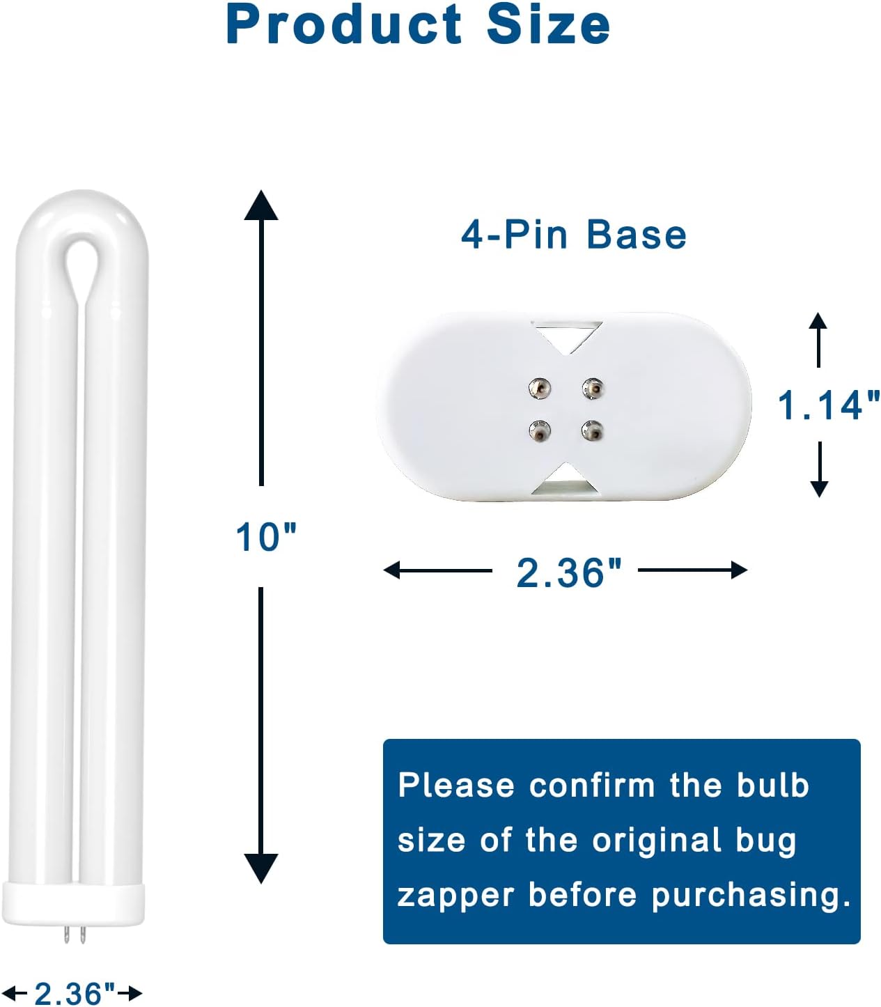 Bombilla repuesto Flowtron BK-40D tipo U 10pulg 32W 4pines