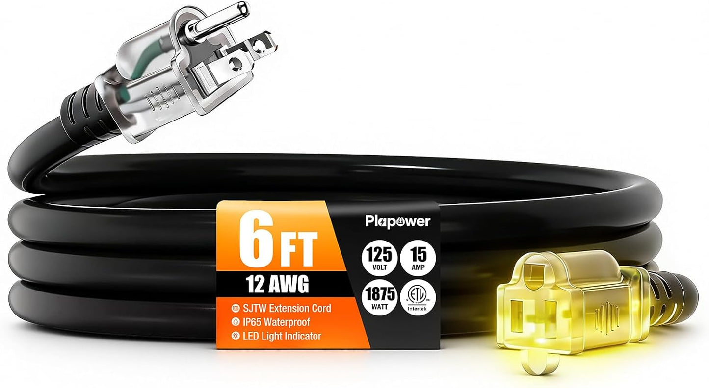 Cable extensión exterior 6ft 12/3 con luz