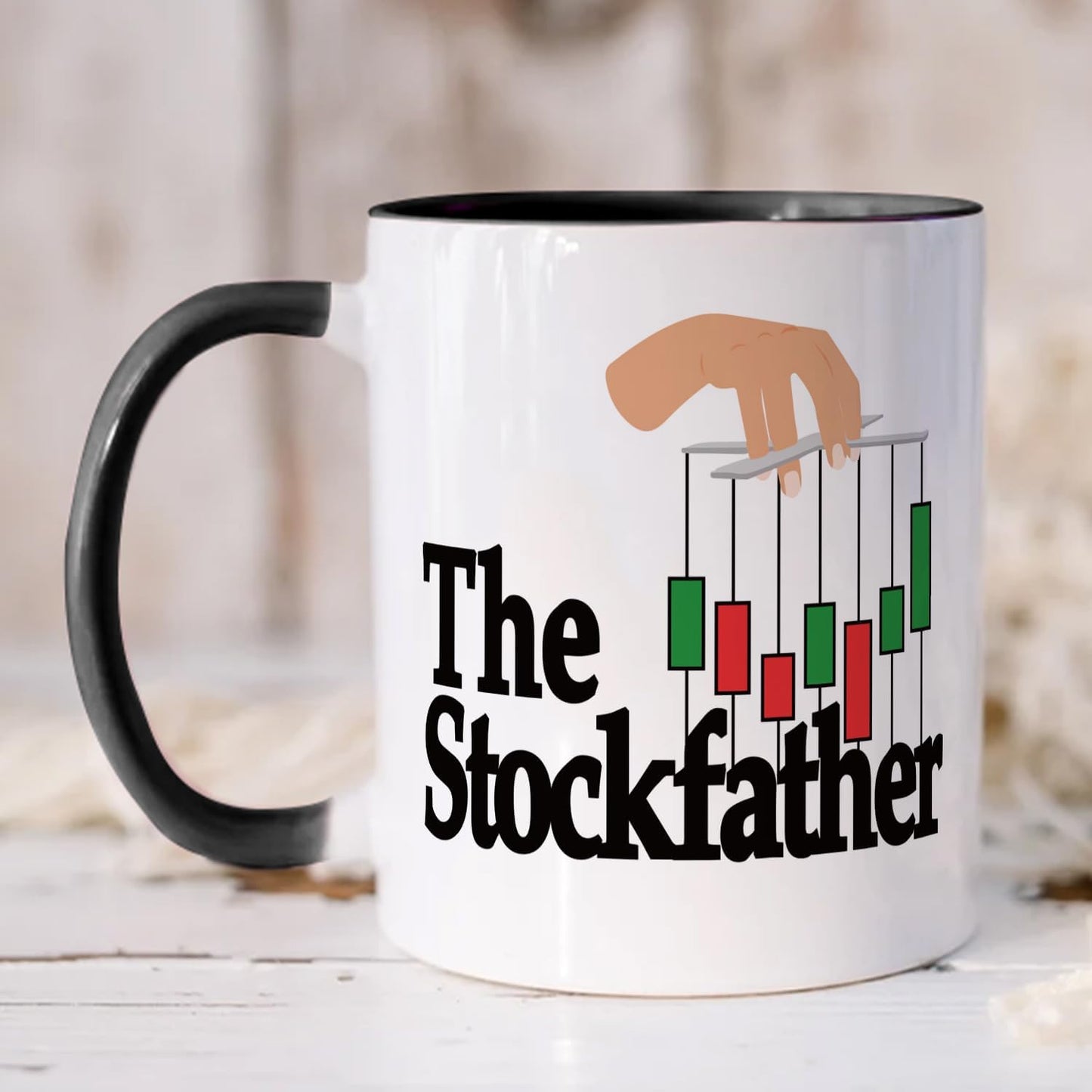 Taza de café divertida para comerciantes de acciones y entusiastas de la inversión