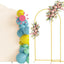 3 Soportes Arco Metal Fundas Beige 7.2x6.6x6ft Fiesta Cumpleaños