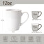 Set 2 Tazas Café Asa 12oz Diseño Floral Blanco