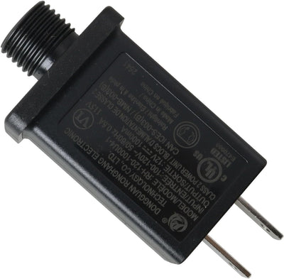 Adaptador carga muelle 12V 1A negro para árbol navidad y lampara