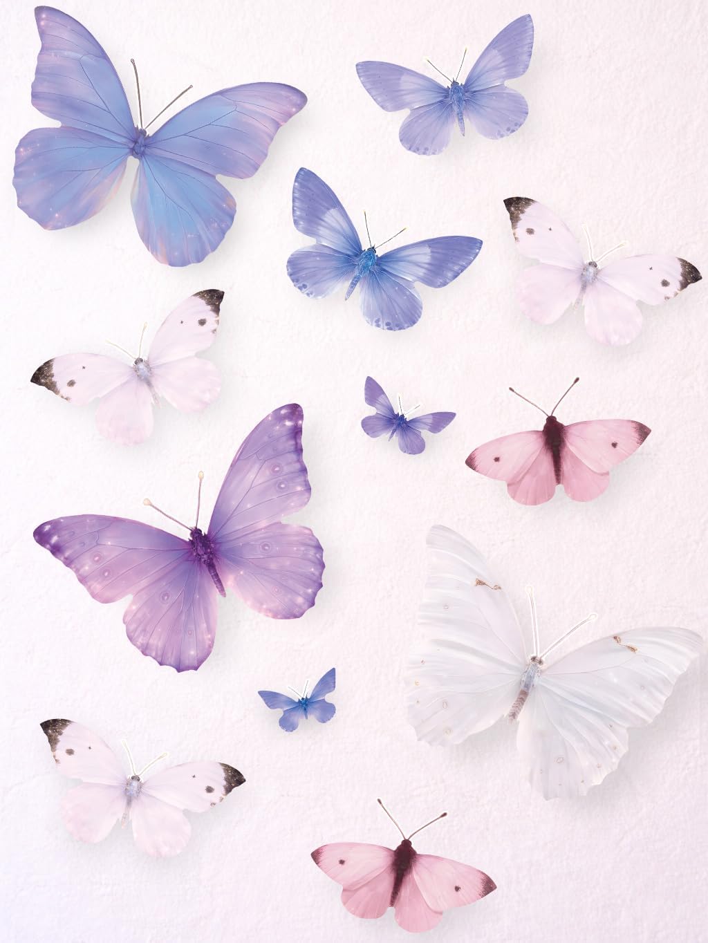12 Pzas Decoración Mariposas Grandes Multicolor Hogar