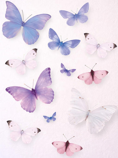 12 Pzas Decoración Mariposas Grandes Multicolor Hogar