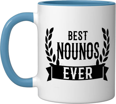 Taza Cerámica Hombre Día del Padre Dios Griego Azul Blanco