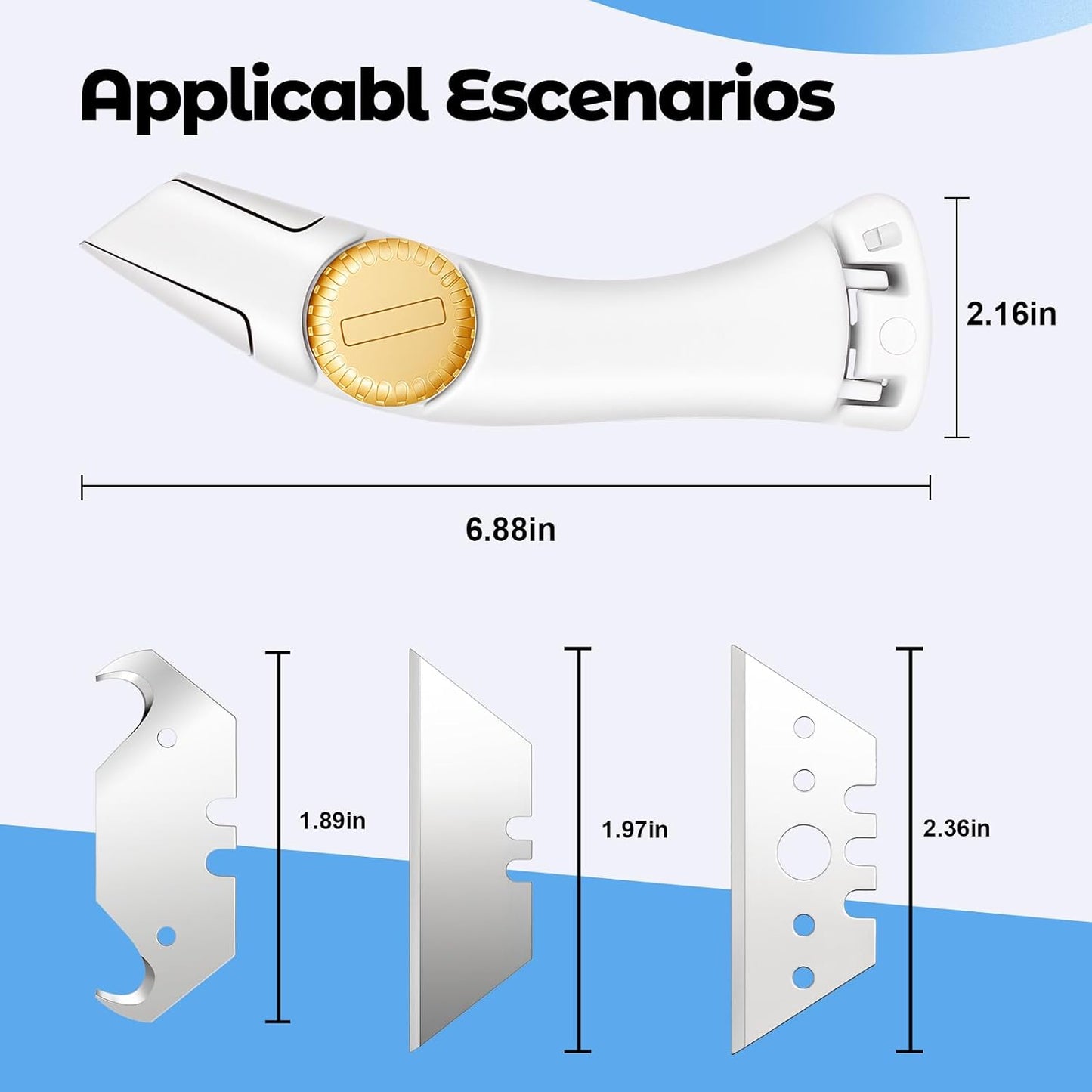 Cuchillo utilitario aluminio para techos y yeso