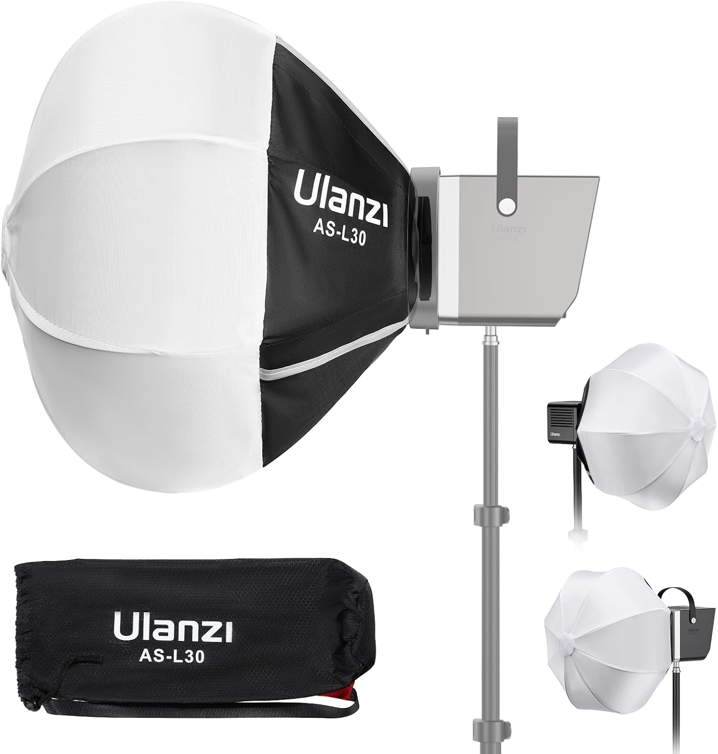 Linterna suave modificador luz 11.8pulg plegable con bolsa