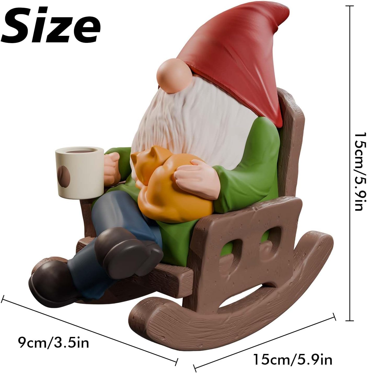 Estatuilla gnomos jardín para café interior y exterior