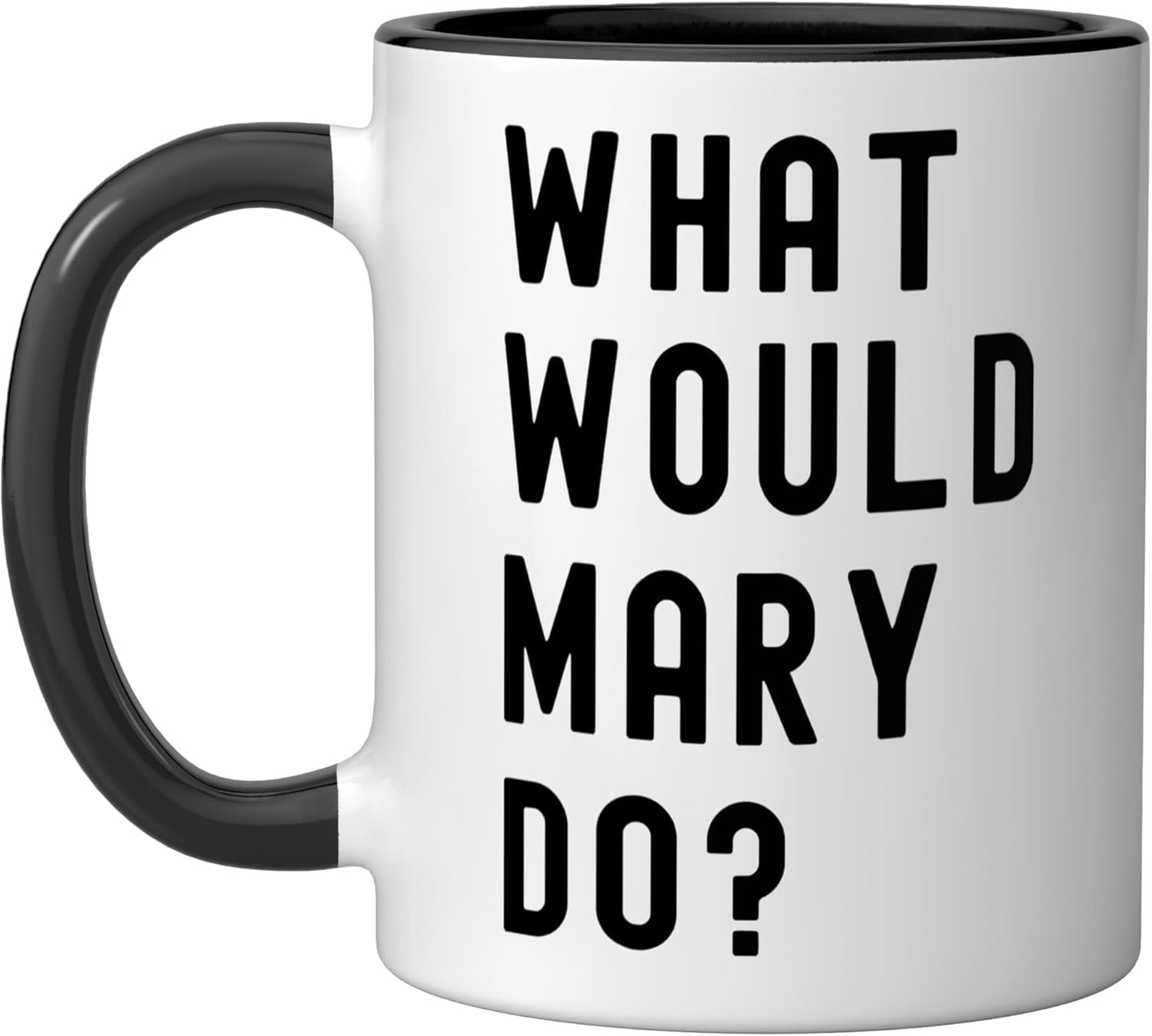 Taza cerámica What Would Mary Do? Negro/Blanco