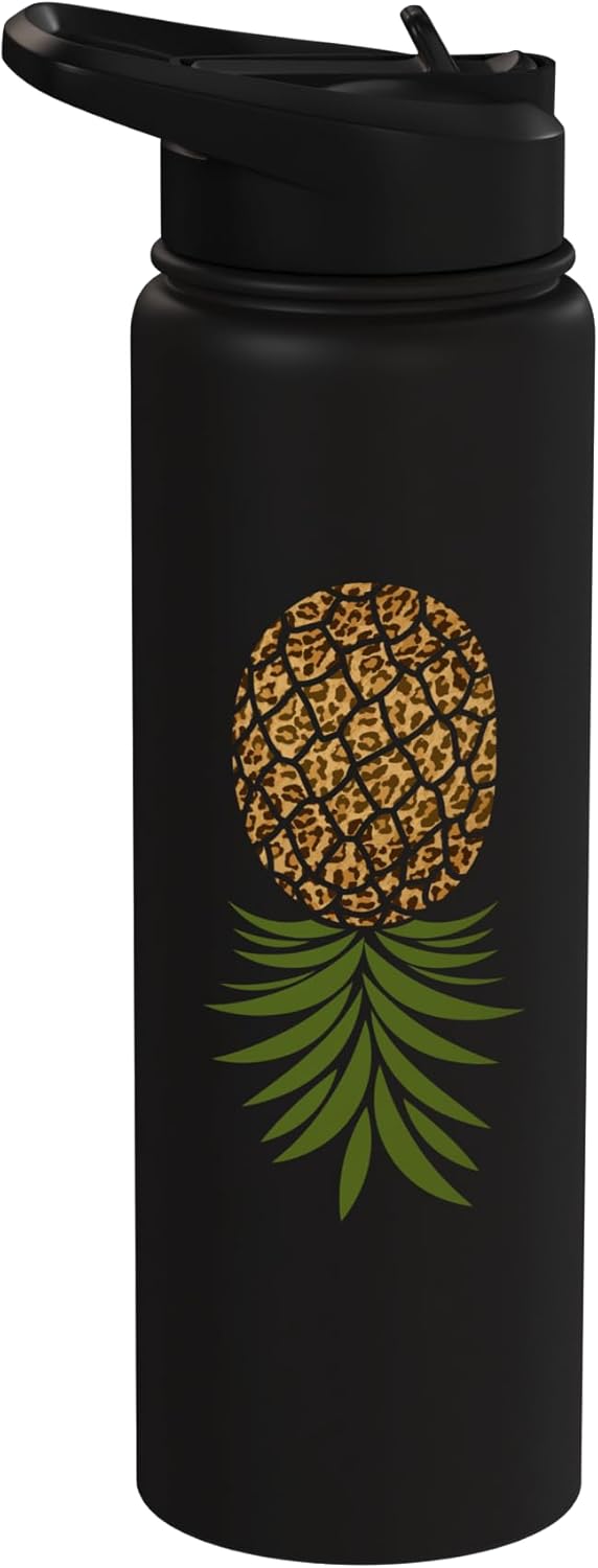 Vaso térmico acero inox con estampado leopardo