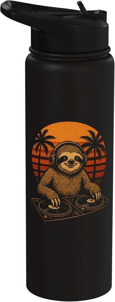 Bote de agua aislado de acero inoxidable con mezclador de música tropical