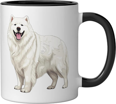 Taza Cerámica para Perros Diseño Negro/Blanco