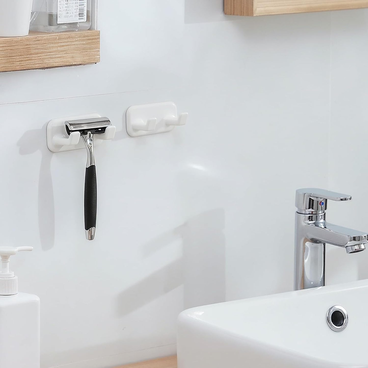 2 Soportes Autoadhesivos para Maquinilla Ducha Impermeables