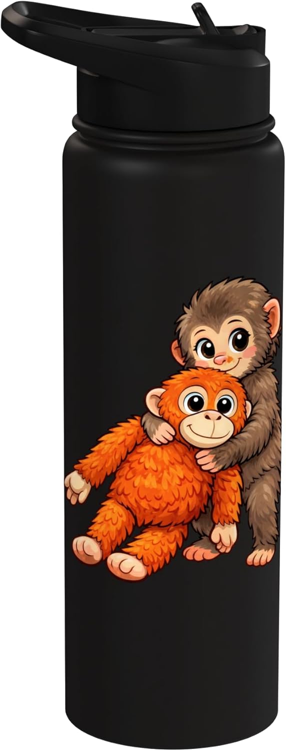 Botella de agua aislada de acero inoxidable Baby Monkey Punch