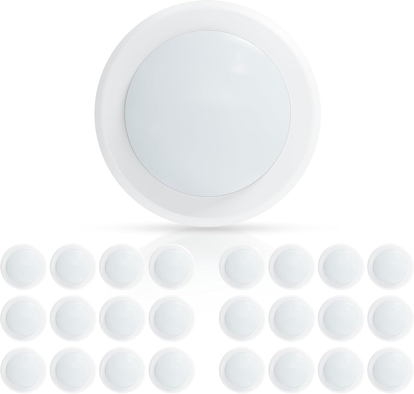 Luz LED disco 6pulg empotrado techo 16.5W 1000lm blanco brillante