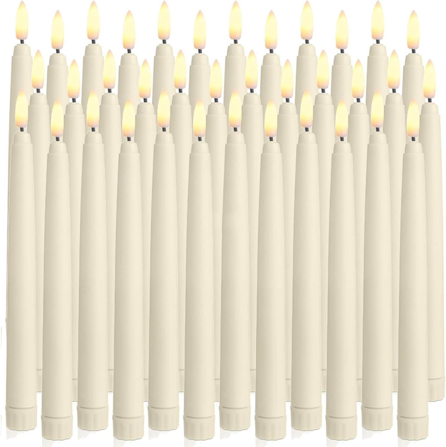 36 Velas LED Parpadeantes Marfil 8.5pulg para Decoración