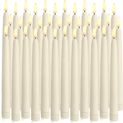 36 Velas LED Parpadeantes Marfil 8.5pulg para Decoración
