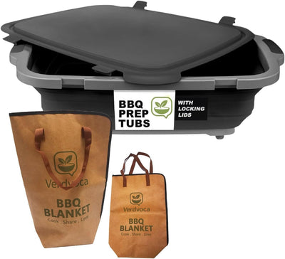 Tina plegable barbacoa 30L con manta carne 21pulg set 2