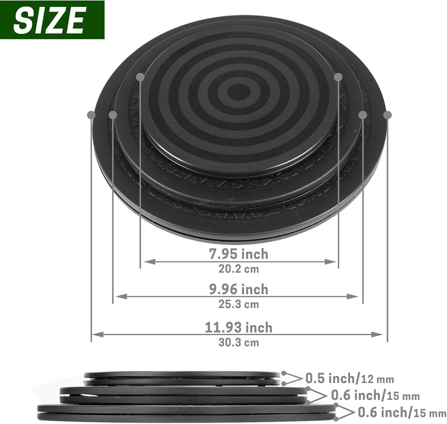 Plataforma giratoria para bonsái 12pulg soporte jardín resistente