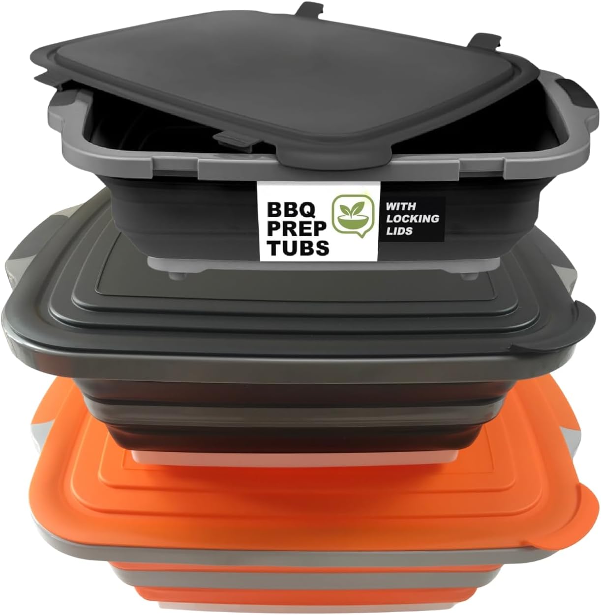 2 Tubos Plegables Preparación Barbacoa 30L y 16L Con Tapas
