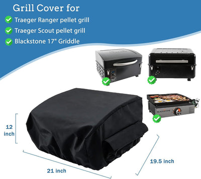 Cubierta parrilla Traeger Ranger Scout y Blackstone 17" resistente