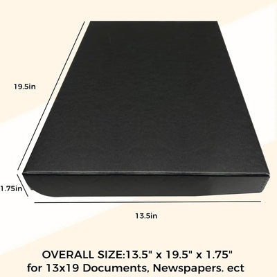 Caja almacenamiento 13x19pulg con borde metal para fotos documentos