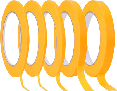 5 rollos cinta adhesiva 1/16-1/2 pulg para pintura y bricolaje