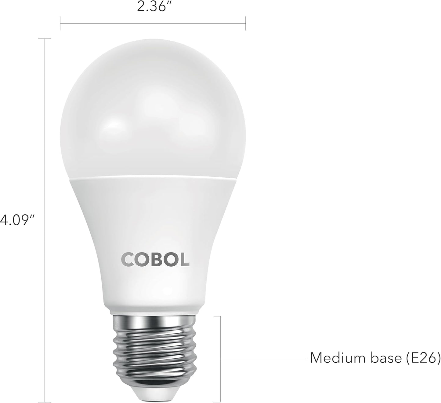 6 Pzas Bombilla LED A19 E26 2700K