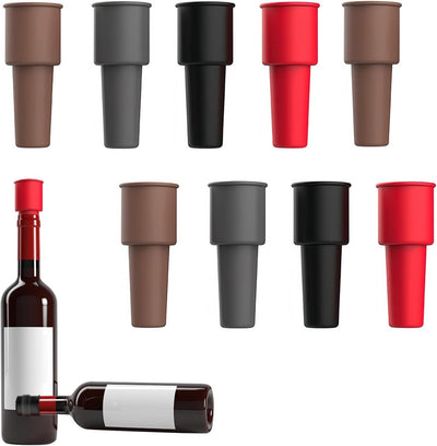 Paquete de 9 tapones de vino de silicona para champán y vino espumoso