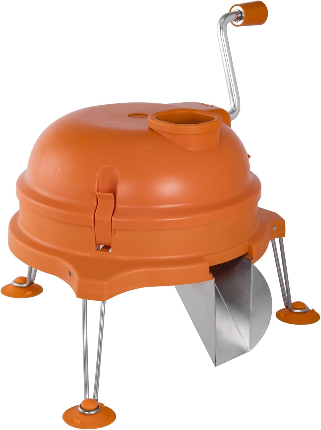 Cortadora manual de mesa resistente para verduras naranja